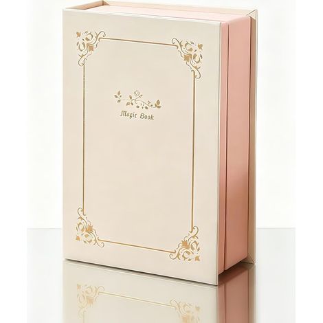 Organisateur de bijoux en forme de livre avec fermeture magnétique, boîte de rangement double face en cuir PU pour bagues, colliers et boucles d'oreilles, étui à bijoux de voyage, cadeau pour maman (r (1/5)