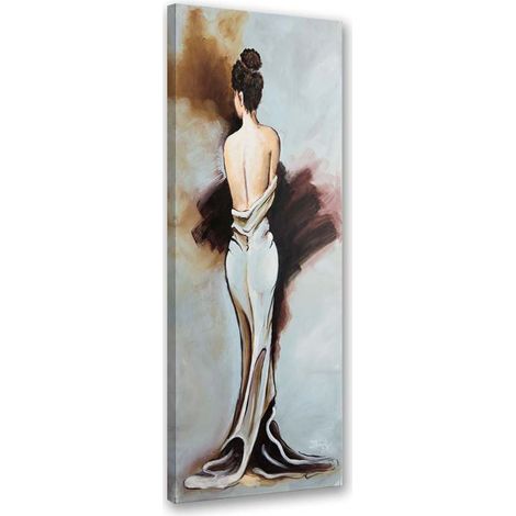 Tableau sur toile Une femme en robe 30x90 (1/5)