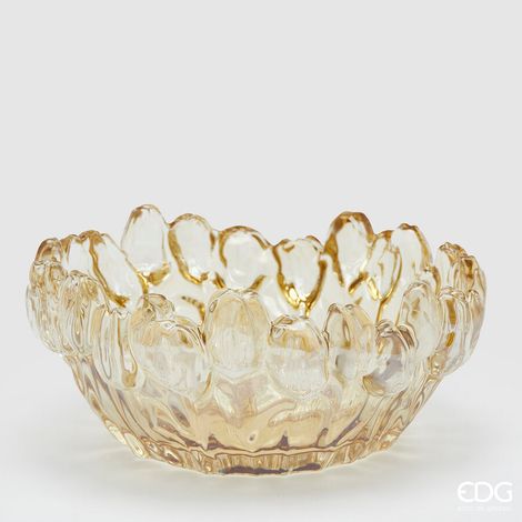 EDG Enzo De Gasperi Vaso Tulipano H 12 Cm D 30 Cm Vetro Scatola Bianca Yellow