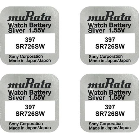 .4 piles Murata-SONY 397 SR726SW.
.
.
.
.