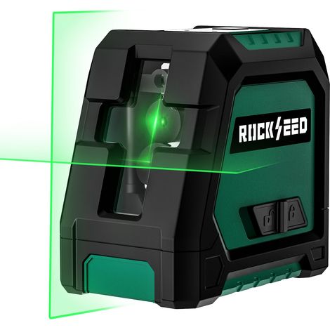 Niveau Laser à Deux Modules, Niveau Laser Autonivelant, Faisceau Vert Horizontal et Vertical à 150°, 2 Piles AA, Sac de Transport, pour Décoration Intérieure, Bricolage et Chantier (1/5)