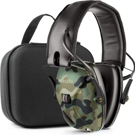 Gehörschutz elektronisch Schießstand NRR 24dB Tragetasche Camo (1/5)