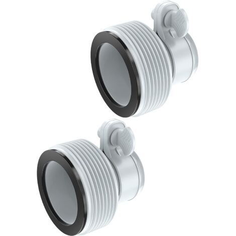 Type B Hose Adapter for Pumps, Pack of 2, Pool Hose Adapter for 1.5" and 1.25" Fittings (1/4)
