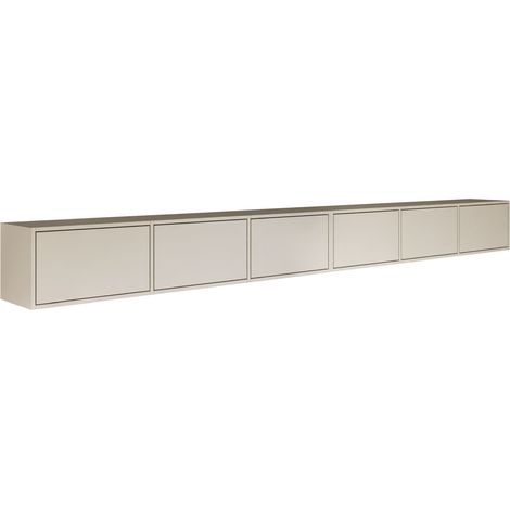 Selsey Framme – Mobile TV sospeso con sei ante a ribalta 300 cm, grigio cashmere