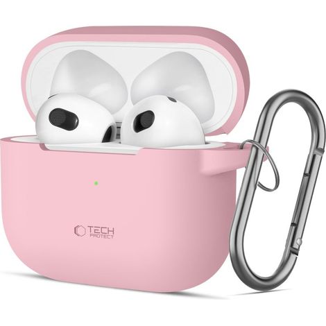 GANCHO DE SILICONA TECH-PROTECT PARA APPLE AIRPODS 3 ROSA POLVO (1/5)