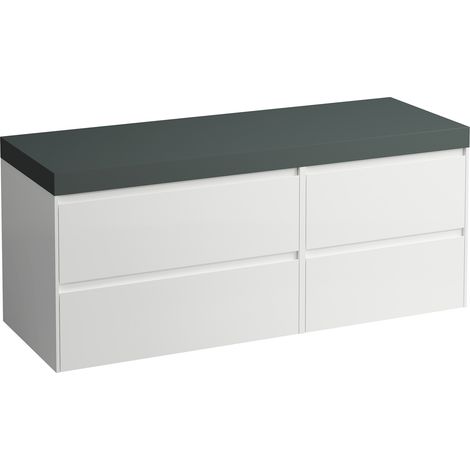 LAUFEN LANI Plan de toilette gris trafic, avec meuble