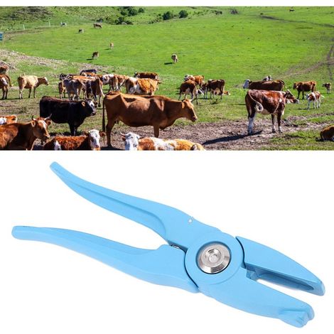 [Pince à étiquettes pour animaux] Pinces métalliques universelles pour bovins, ovins, porcs et caprins avec poignée ergonomique. (1/5)