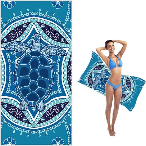 Serviette Microfibre - 70 x 140 cm - Pour Plage Sauna Chien - 1 Pièce (1/5)