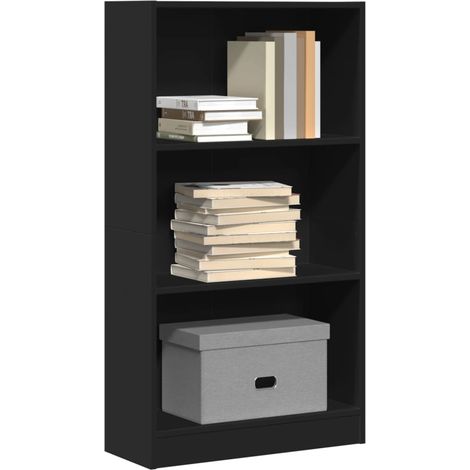Bücherregal Schwarz 60x24x109 cm Holzwerkstoff