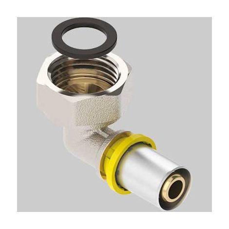 Raccordo Gomito per Multistrato Dado Girevole 16 x 3/4 F.i.v 40 Pezzi
