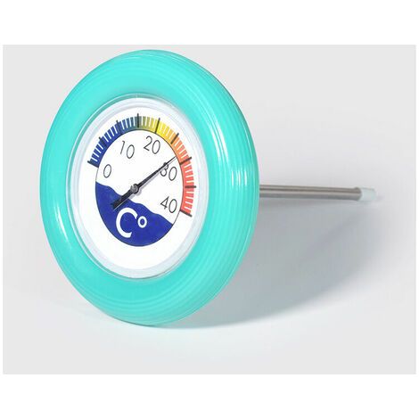 Thermomètre flottant pour piscine, 12 cm, bleu, pour mesurer la température de l'eau des piscines, spas, jacuzzis et aquariums-AquaForge (1/4)