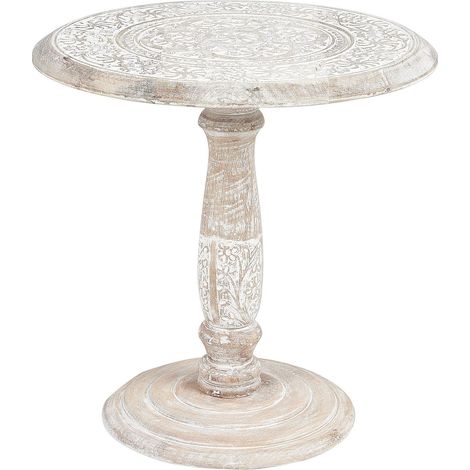 Beistelltisch JAMBIA Mango Holz Cremeweiß