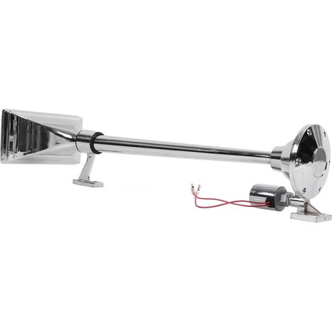 Klaxon pneumatique électronique à trompette unique très puissant (145 dB), en alliage de zinc avec cache, pour pick-up, camping-car, SUV, 12 V/24 V. (1/5)