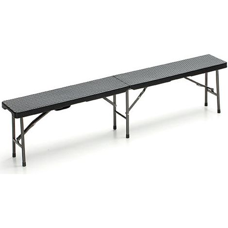 Panca Birreria da Giardino Pieghevole in Rattan Taddei Plastik 180 Nero (1/2)