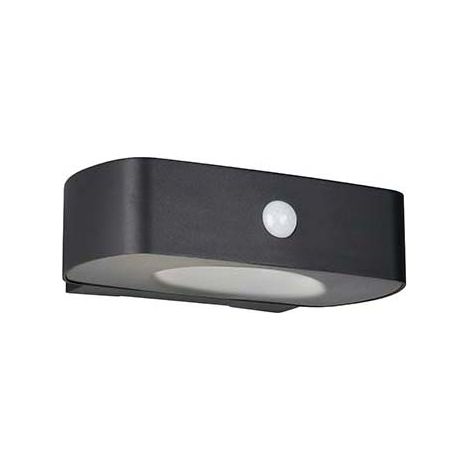 LED Wandleuchte Außenleuchte Fassadenleuchte schwarz Sensor Up Down Akku B 21,5 cm