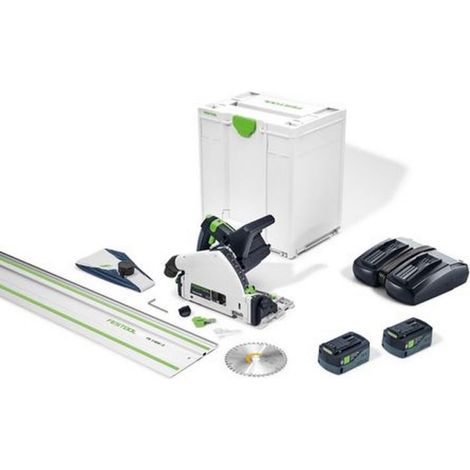 Festool – Scie plongeante sans fil 18V – 2 batteries 5Ah et chargeur – Moteur sans balais – Profondeur de coupe 55mm – Rail de guidage 1400mm (1/10)