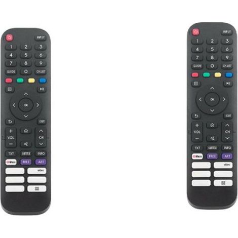 2x Télécommande EN2J30H, Plastique Noir, Pour Smart TV Vidaa 32 à 65 Pouces (1/3)
