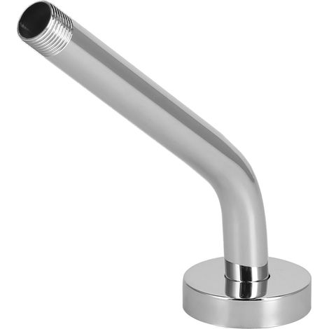 Bras de douche en acier inoxydable, rond, encastré, filetage NPT, rallonge pour WC et salle de bain, 6 pouces, norme américaine (plaqué) (1/5)