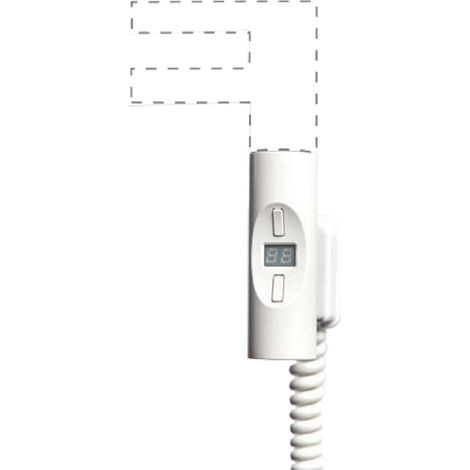 Novaservis - Varilla calefactora con termostato, 600 W, color blanco GZNEW6WH