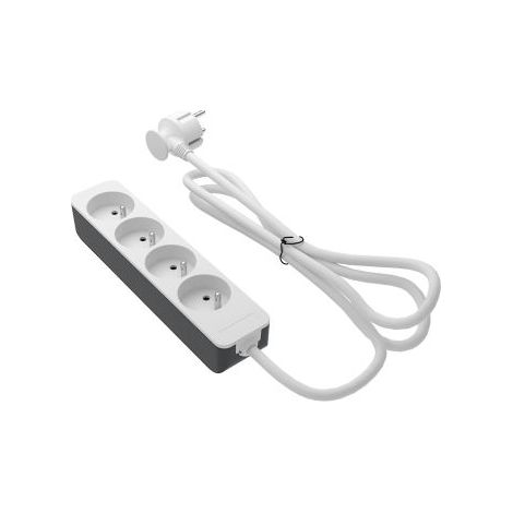 Bloc multiprise RS PRO 1.5m, 4 prises FR 2P+T, 250 V 16A, IP20 ( Prix pour 1 )