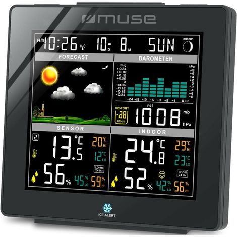 estación meteorológica LCD negra - M085WS - Muse - (1/3)