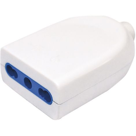 PRESA VOLANTE 2P + T 16A bipasso (scatola appendibile)