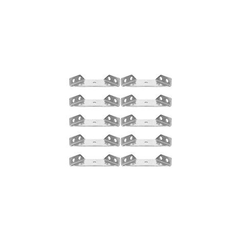 Équerres D'angle en Acier Inoxydable 10 Pcs, Support D'angle Multifonction, Fixation Renforcée pour Meubles et Étagères, Montage Stable pour Intérieur et Rangement Solide (1/4)