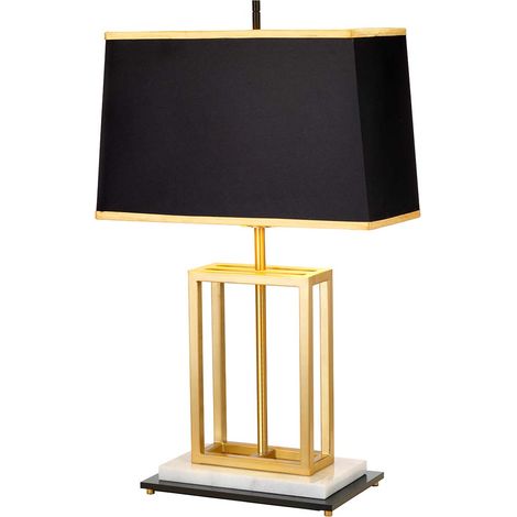 Tischleuchte Beistelllampe Wohnzimmerleuchte Messing H 72 cm Nachttischlampe (1/5)