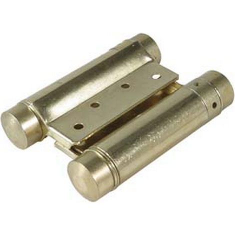 1CP CERNIERE A MOLLA TIPO "BOMMER" ACCIAIO OTTONATO ART.109 - mm.100