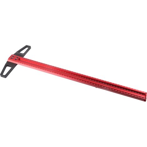T-förmiger Holzbearbeitungslineal, Lochpositionierungs-Anreißlehre, Messwerkzeug aus Aluminiumlegierung für Schreiner (500 mm (T500)) (1/5)