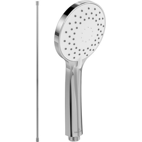 Villeroy & Boch Universal Showers Handbrause-Set (2 in 1 Bundle), bestehend aus Duschkopf inkl. Handbrauseschlauch 1,60m, Chrom