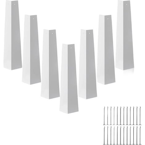 Lot de 8 panneaux de protection d'angle en aluminium pour projets de bricolage extérieurs et de maison, résistants aux intempéries, pré-percés, faciles à installer, blanc (1/5)