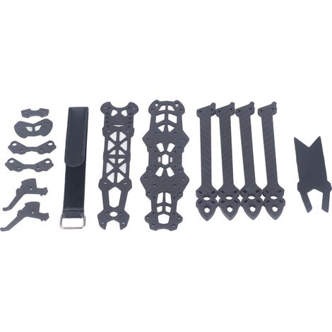 Châssis de drone de course en fibre de carbone de 295 mm avec structure en H pour quadricoptère FPV et accessoire de bras de 5 mm, noir (1/5)