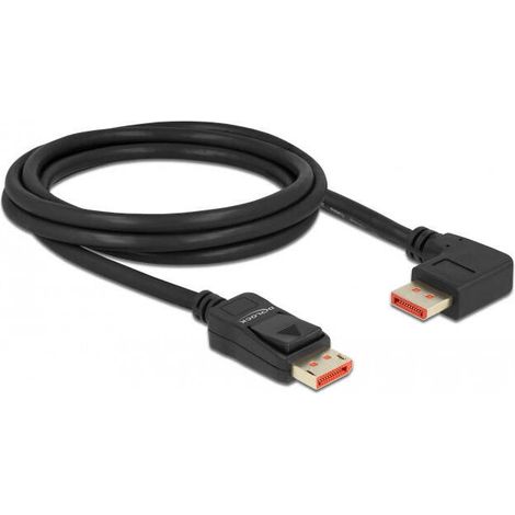 Delock cable displayport macho recto a macho 90° derecha angular 8k 60 hz 2 m