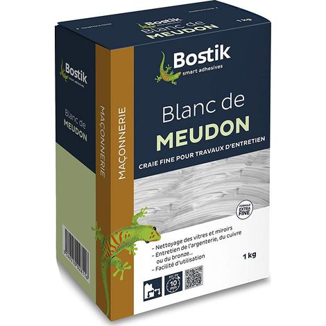 Bostik – Nettoyant écologique multi-surfaces blanc de Meudon – Formule carbonate de calcium – Dégraisse et fait briller – Pour vitres, miroirs, argenterie