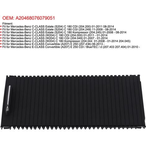 GARRYFIZH Cache-store de console centrale A20468076079051 compatible avec Mercedes-Benz Classe C, Classe E, S204, W204 et A207