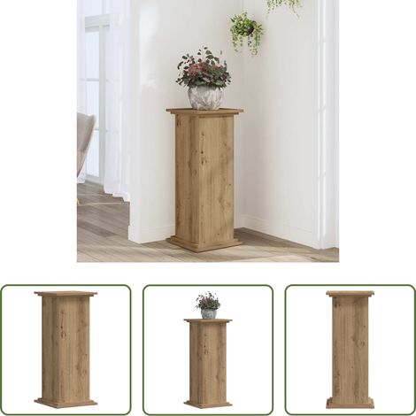Support en bois - Support pour plantes 33x33x80 cm bois d'ingénierie (1/5)