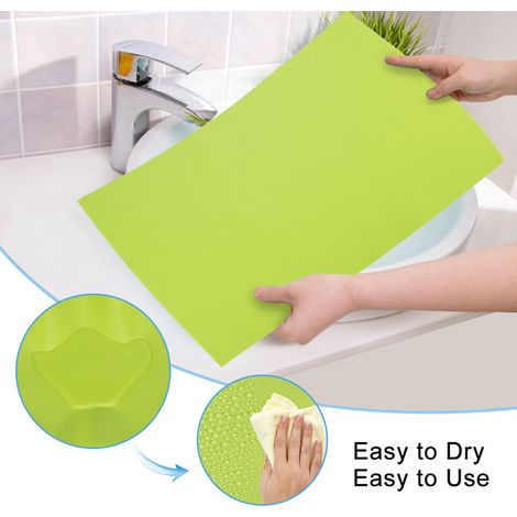Lot de 4 tapis de réfrigérateur 29 cm x 45 cm, anti-salissures, anti-moisissures et absorbant l'humidité (1/5)