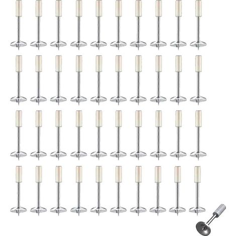 Lot de 40 mini clous ronds en acier pour béton, neufs et puissants, compatibles avec les cloueuses pneumatiques. (1/5)