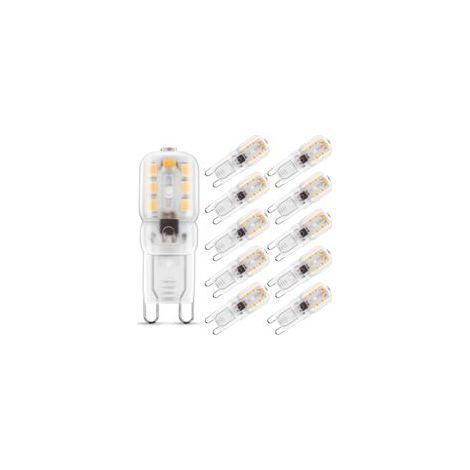 2W G9 Blanc Chaud 3000K, Ampoule LED, 25W Ampoule Halogène Équivalent, 230V AC 200lm, 360° Larges Faisceaux, Culot G9 Lot de 10 [Classe énergétique A+] H258 (1/5)