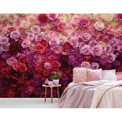 Fototapete Rosen Blumen Natur, für Wohnzimmer und Schlafzimmer, 150 x 105 cm – Komplettset inkl. Kleister & Anleitung (1/5)