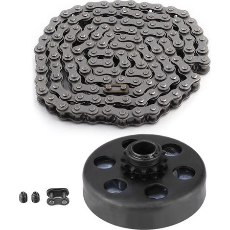 Frizione centrifuga, tirante principale della frizione ad alta resistenza con piastra in ferro antiusura per motori Go Kart Mini Bike da 6,5 CV -Crezuo