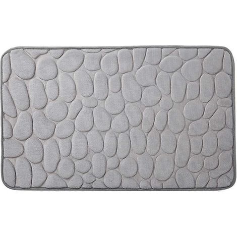 Saugfähige, rutschfeste Badematte, 40 x 60 cm, aus Memory-Schaum, Massage-Duschmatte, waschbare Bodenmatte