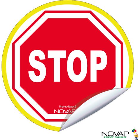 Adhésif Stop - haute visibilité - Ø 180mm - 4100395