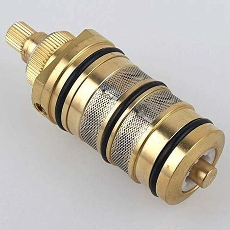 Cartouche Thermostatique et PoignéE en Laiton pour le Bain Douche pour Mitigeur MéLangeur Barre de Douche Robinet MéLangeur Douche Cartouche MéLangeur (1/3)