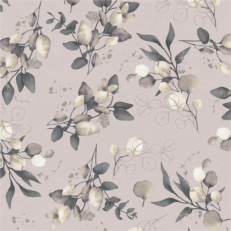 Country style wallpaper wall Profhome 397684 non-woven wallpaper smooth with floral ornaments and metallic highlights beige black cream gold 5.33 m2 (1/5)
