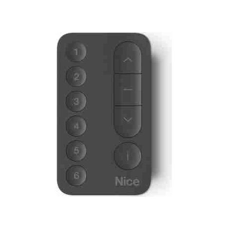 Nice MINIDOMI6B - Mini-trasmettitore bidirezionale portatile, 6 canali, nero