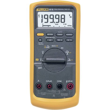 Fluke 87V/EUR Multimetro portatile digitale CAT III 1000 V, CAT IV 600 V Display (Counts): 20000