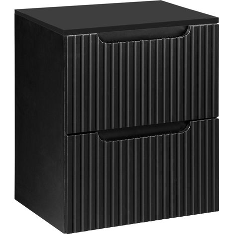 Waschtisch-Unterschrank 50cm, in schwarz, NEWPORT-56-BLACK (1/5)