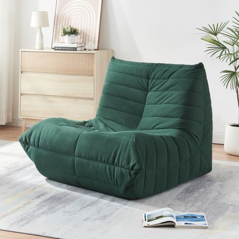 Sillón de suelo Kodsø Pana 75x90x100 cm - Verde [en.casa]